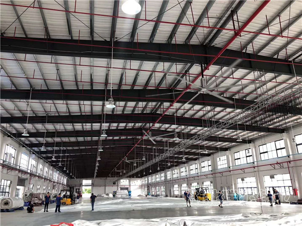 瑞泰風(fēng)扇機(jī)組合，1000m2大型廠房，扇機(jī)組合，工業(yè)大風(fēng)扇，工業(yè)大吊扇，蒸發(fā)式冷氣機(jī)，環(huán)保空調(diào)